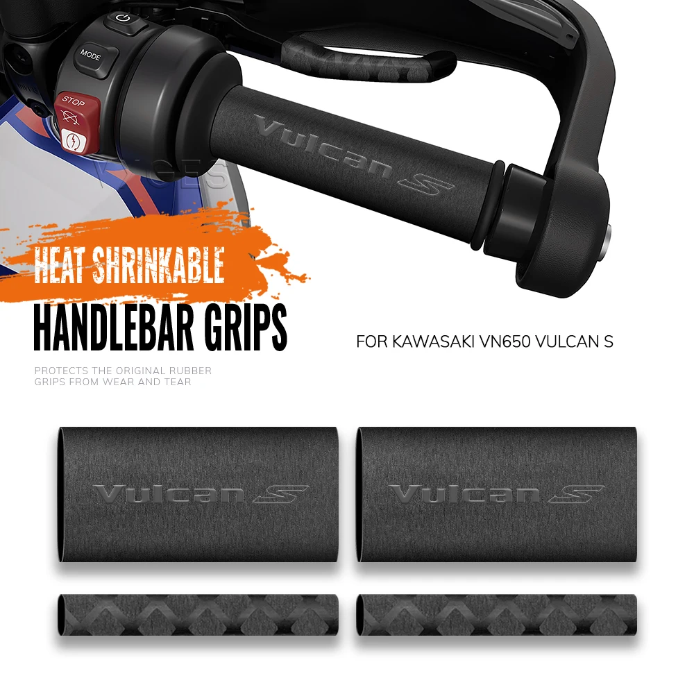 Motorcycle Heat Shrinkable Handlebar Grips For KAWASAKI VN650 Vulcan S VN 650 Clutch Brake Lever Cover Non-slip Grip Glove