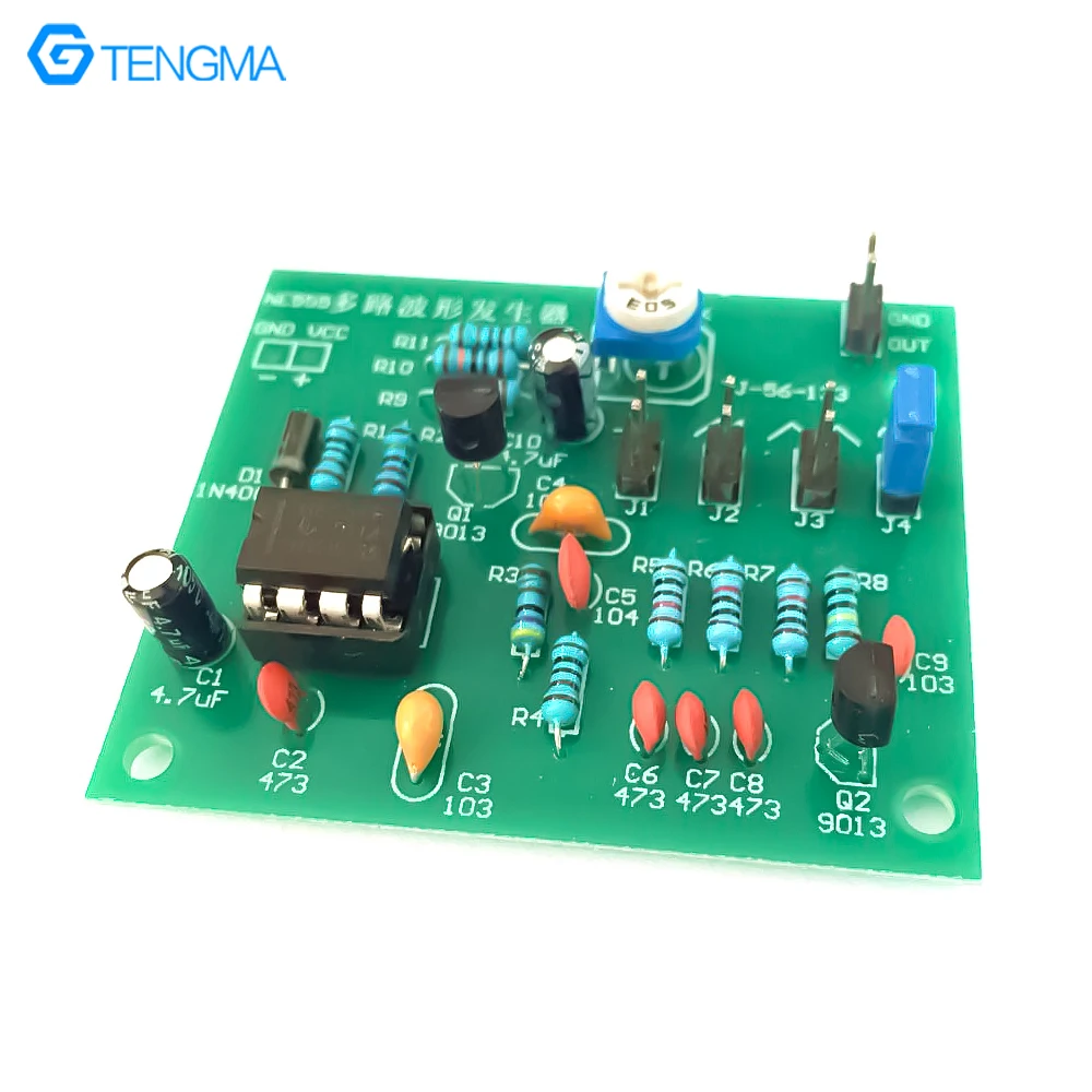 NE555 generatore di forme d\'onda multicanale triangolo sinusoidale onda quadrata dente di sega produzione di saldatura a circuito elettronico Kit