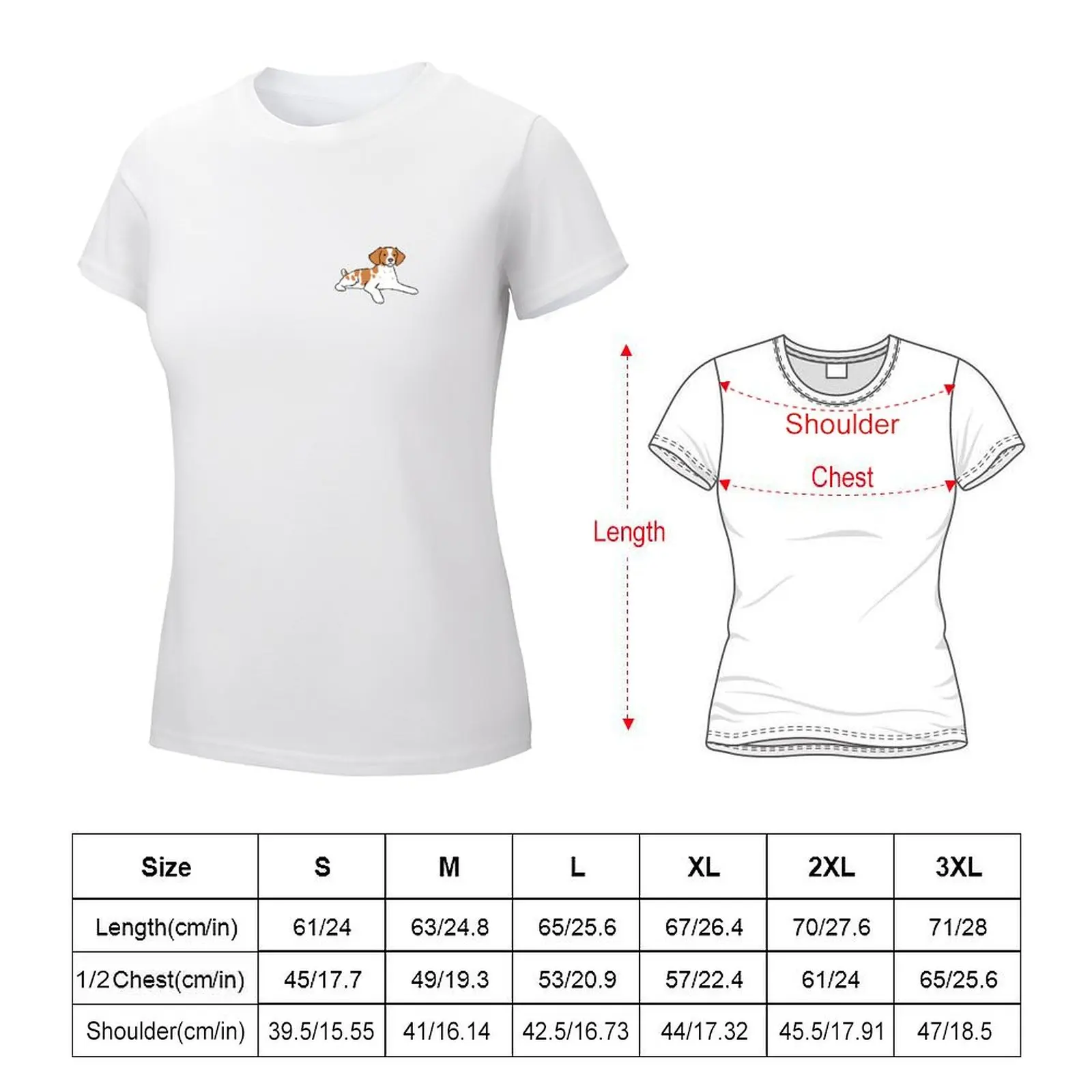 Brittany dog cute illustration T-shirt summer clothes female t shirt dress Women