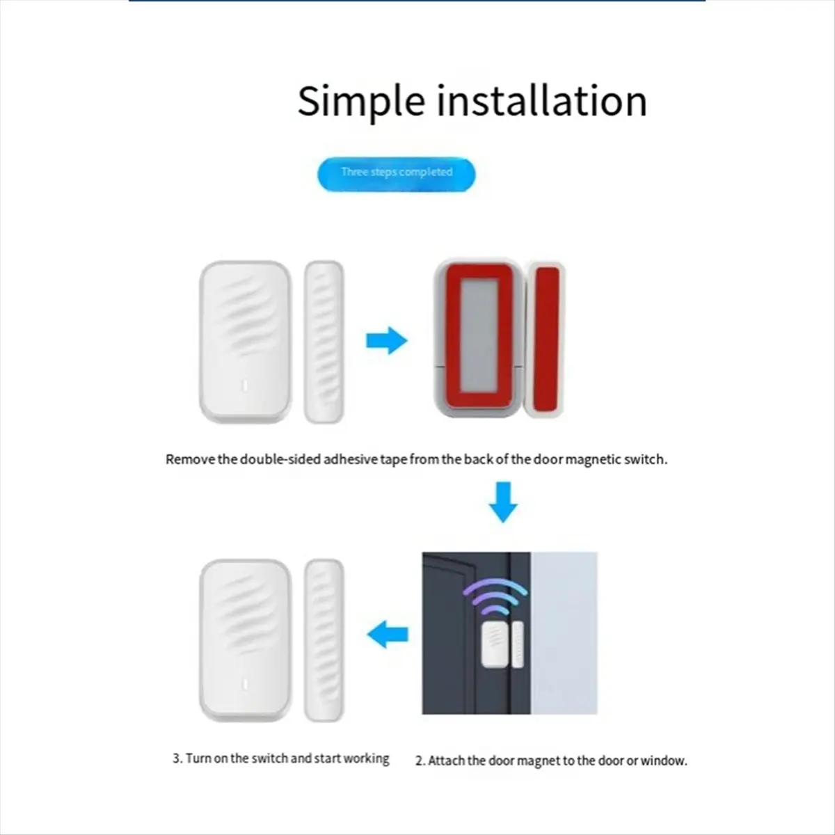 Stable- 2.4GHz Wireless TTLOCK Door Sensor Door Contact Detection Window Open Close Status DS3 Works with G2 TTLOCK App