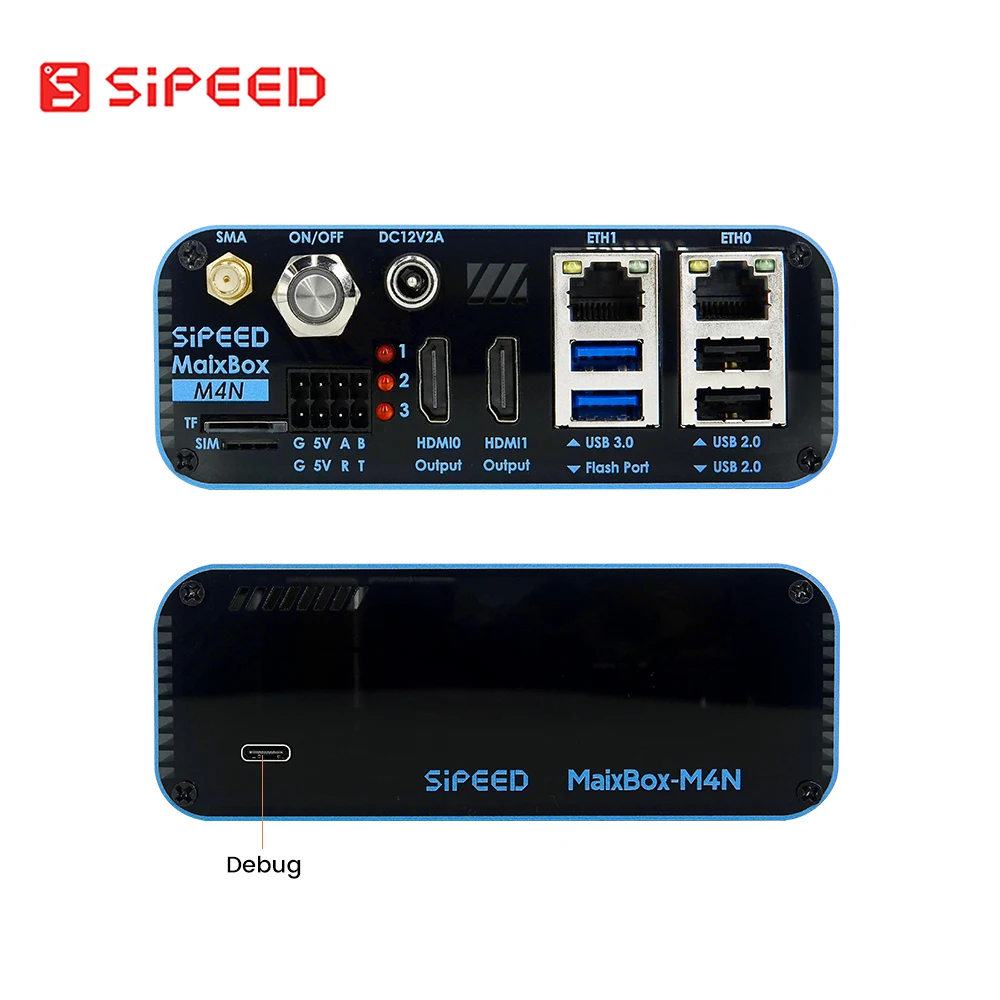 Dock Sipeed M4N AXera-Pi Pro AX650N 43,2T 32 canali 8K H265 Dual Gigabit SATA AIBOX Edge Computing NVR