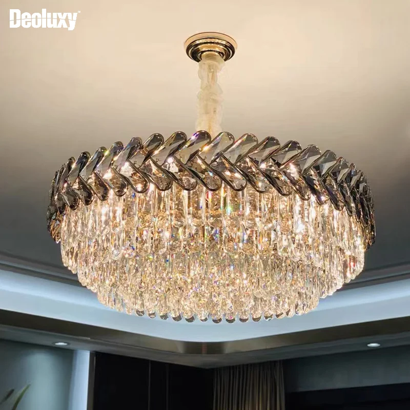 

DEOLUXY Modern crystal chandelier for living room luxury home decor cristal lustre large dining room bedroom led crystals light