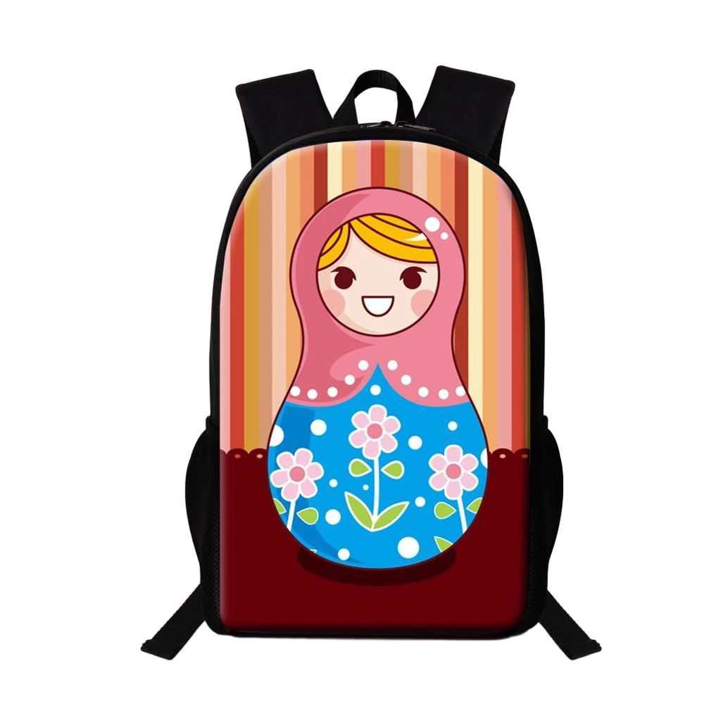 

Matryoshka Russian Doll Children School Bag for Teenagers Student Large Capacity School Backpack Boys Girls Kids BookBag 16 Inch