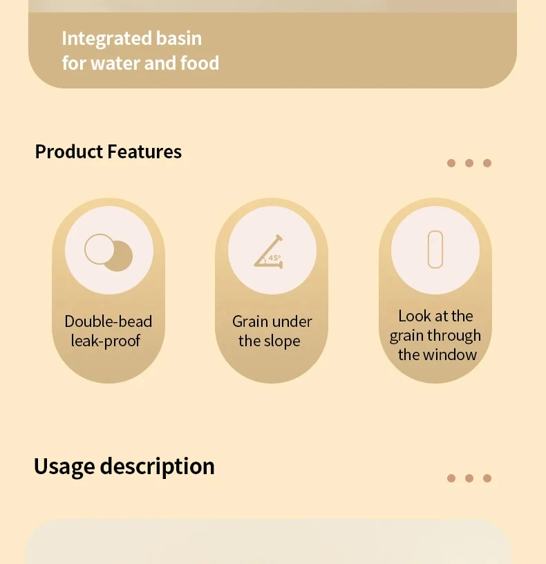 Automatischer Wasserspender für Hamster und Kleintiere mit Trinkflasche, Schüsseln und Futterbehälter für Meerschweinchen und Ratten – Detail 2