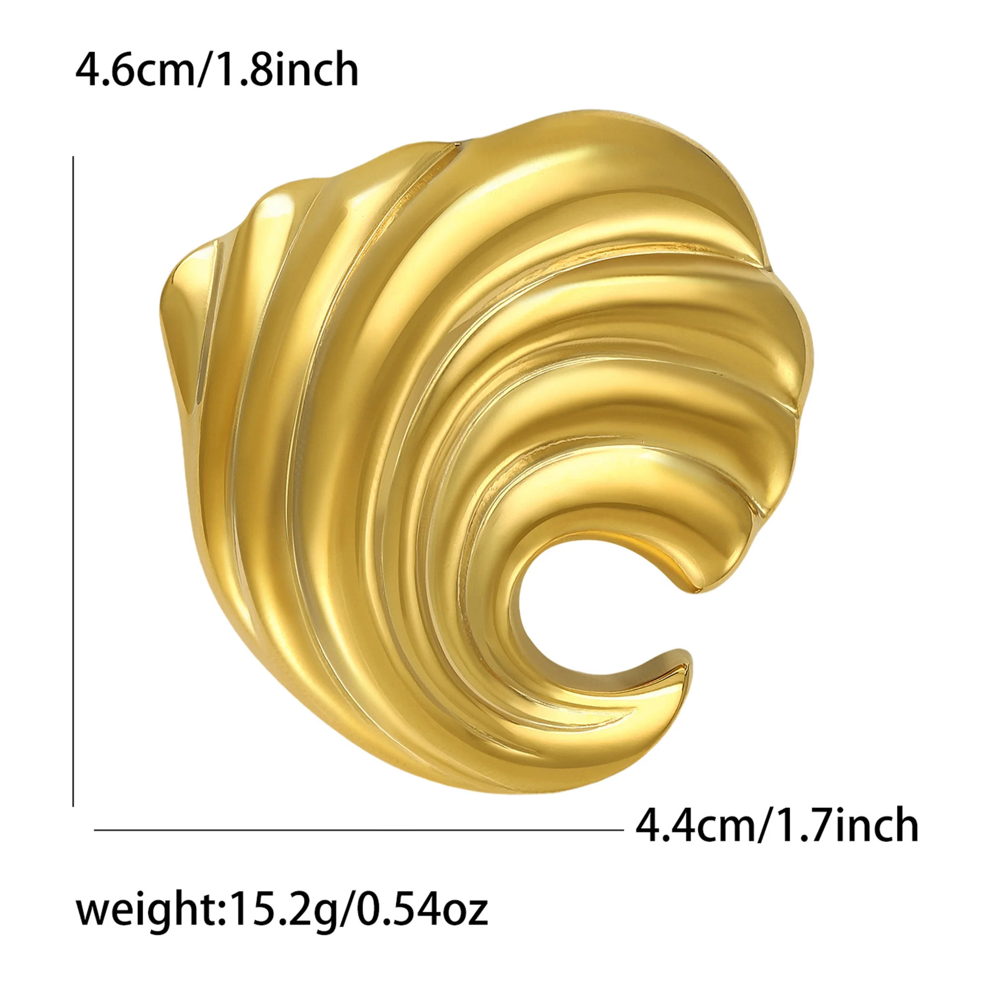 Stilvolle Wellenbroschen aus Edelstahl für Damen, Anstecknadeln aus der Marine-Serie, für Freundinnen, Veranstaltungen, Partys, neue Geschenke, Schmuck, Dekoration, Accessoires – Detail 3