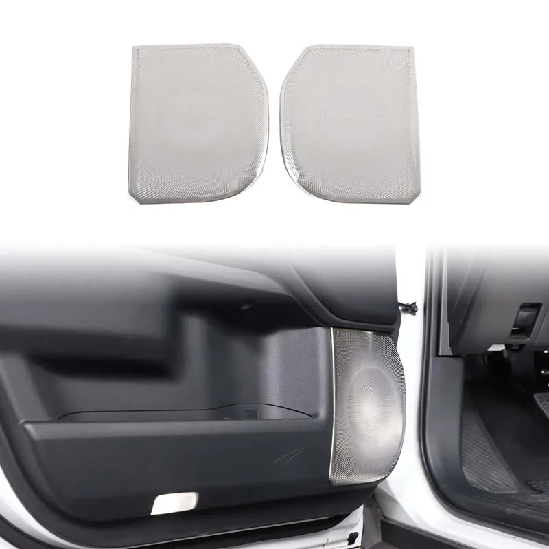 

For Toyota Prado Land Cruiser LC250 2024+ Stainless Steel Car Inner Door Horn Net Trumpet Cover Trim Sticker Car Accessories