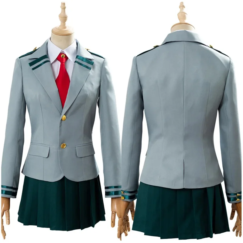 Boku no Hero Academy My Hero Academy Ochako Uraraka Cosplay Costume Asui Tsuyu Costume School Uniform Girl Dress