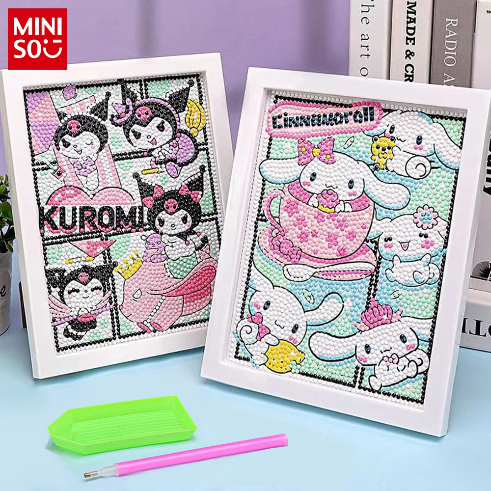 Sanrio Elmas Boyama Hello Kitty Karikatür Tam Elmas Mozaik 5D DIY Çapraz dikiş kitleri Elmas Sanat Ev Dekor Çerçeve ile