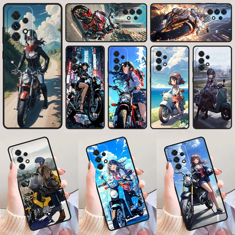 

Мотоциклетная девушка аниме для Samsung Galaxy A52 A72 A73 A20e A21S A50 A70 A11 A12 A42 A31 A40 A51 A71 A32 A80 A91 чехол для телефона