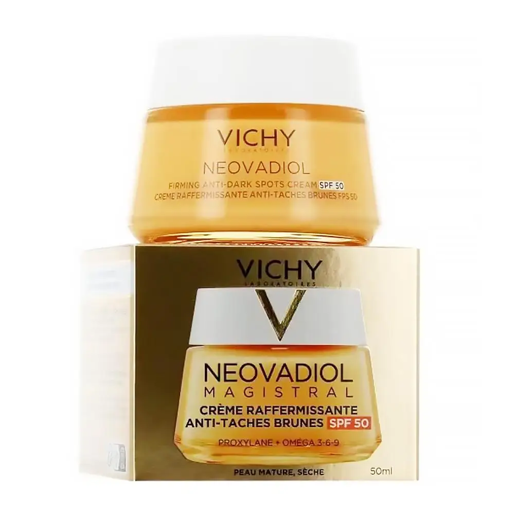 Vichy crema de noche antienvejecimiento 50ml aumenta la elasticidad de la piel brillo mejorar la textura de la piel firmeza para el cuidado de la piel menopausal