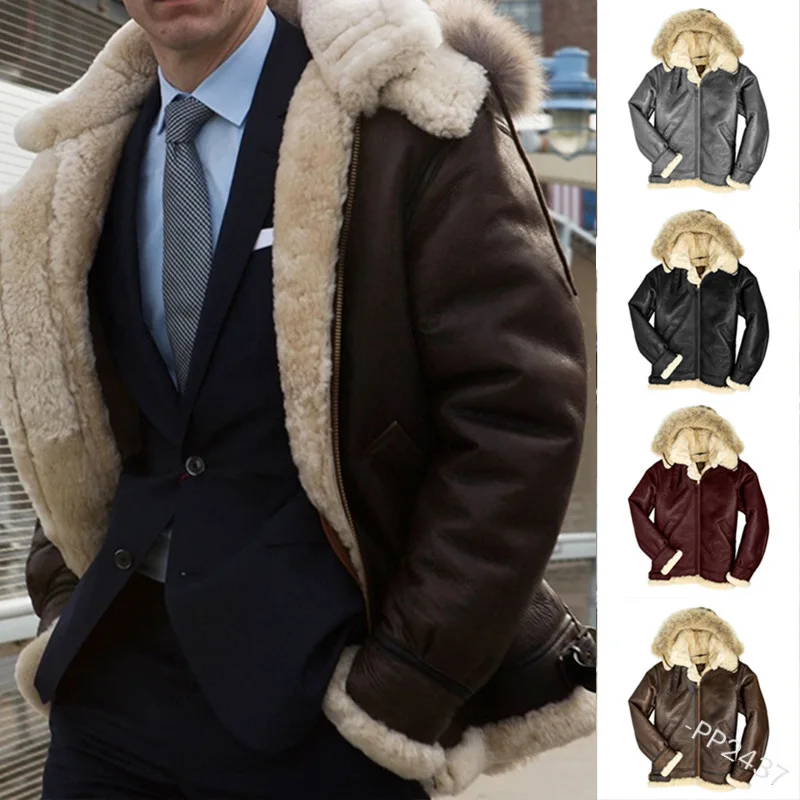 

Independent Stand Hot Coat Winter Jacket Thick Fur Faux Fur Coat Men's Coat