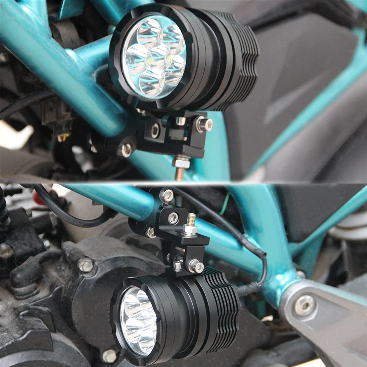 Universal 22mm 25mm 7/8Inch Motorcycle Headlight Bracket Spotlight Holder Tube Clamp for Cafer Racer Chopper,TG82