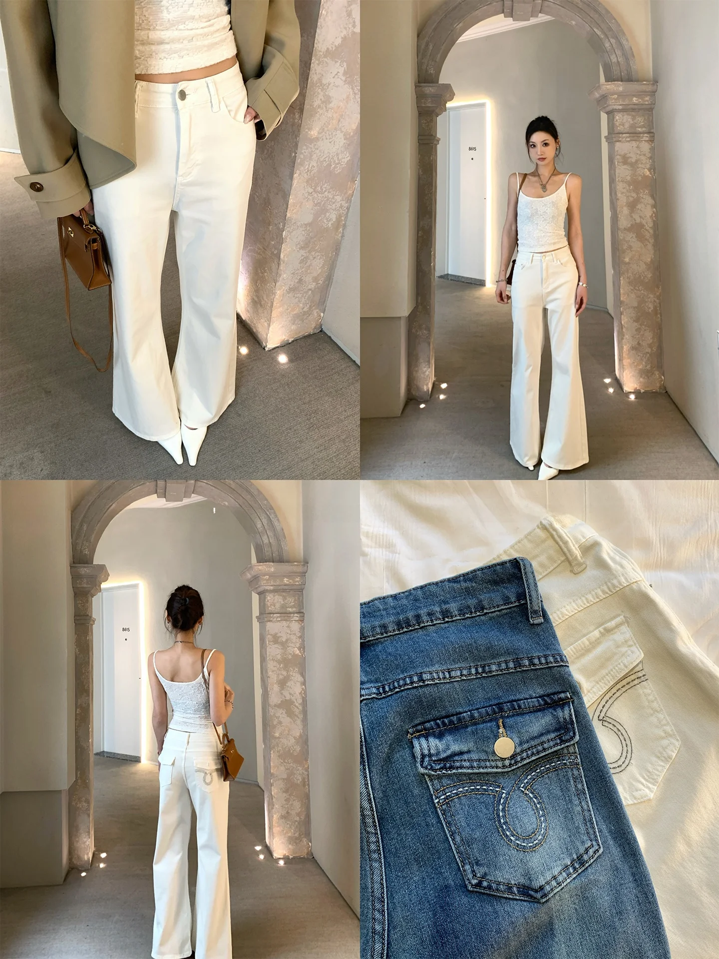 

Джинсы GV Leggings Daily с 3D-вышивкой, утягивающие, прямые, слегка расклешенные, женские, весна-лето, новинка