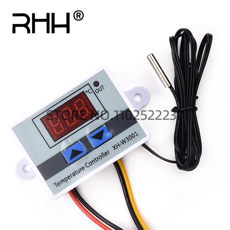 110V 220V AC Digital LED Temperature Controller XH-W3001 Cooling Heating Switch NTC Sensor Thermostat