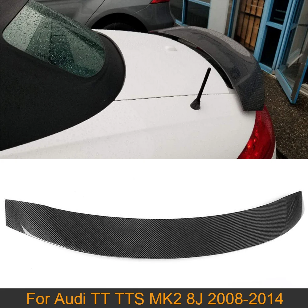 Rear Trunk Spoiler Wing for AUDI TT 8J MK2 Coupe Convertible 2 Door 2008-2014 TT Sline TTS TT RS Rear Trunk Spoiler Carbon Fiber