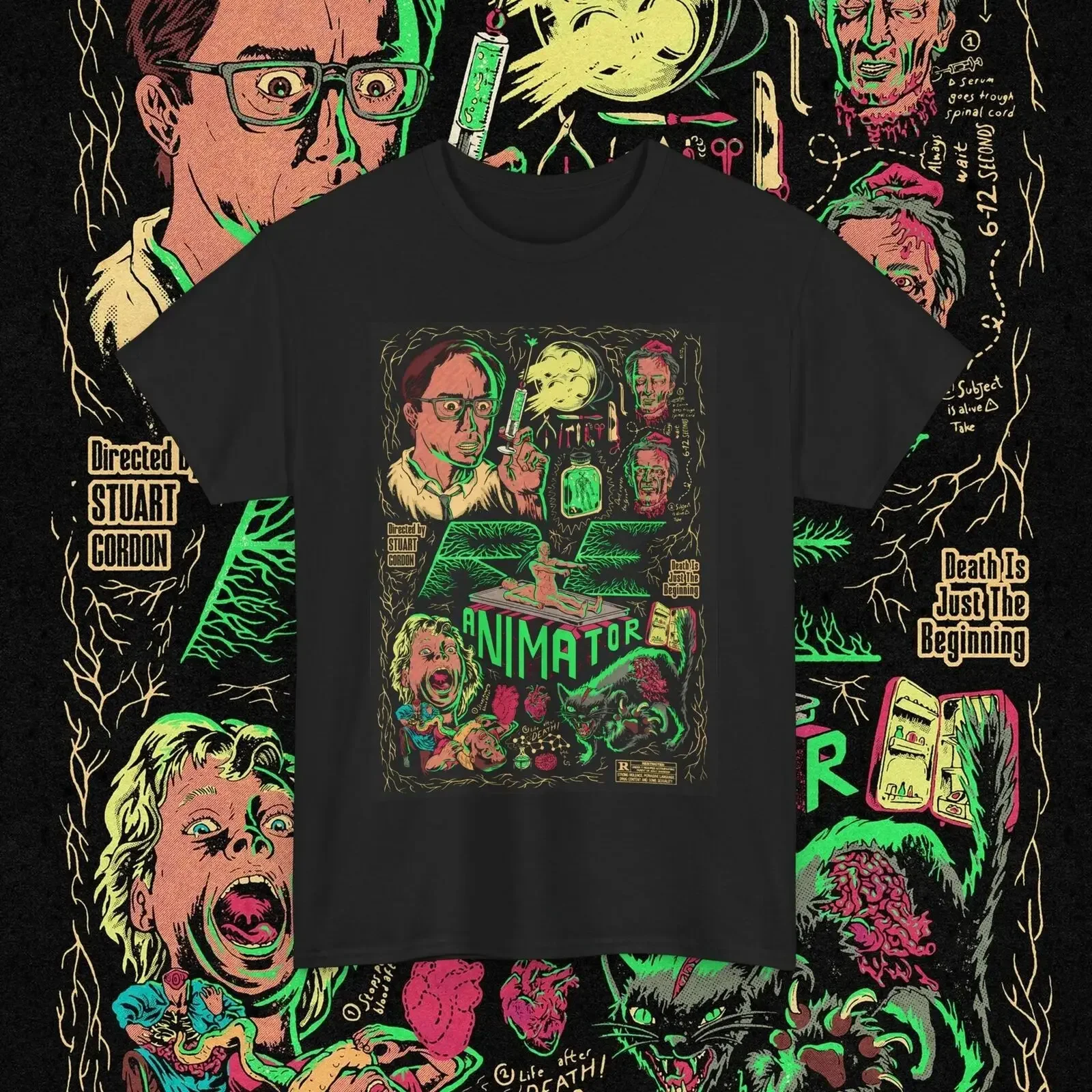 

Re Animator 1985 Movie T Shirt Horror Unisex Heavy Cotton Tee