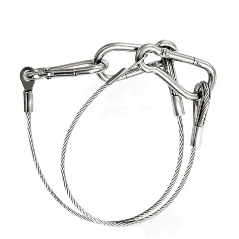 Adjustable Automatic Wire Rope Hook 100PCS/bag Clothesline Picture Hanging Solution System Suspension Code Stainless Steel Cable