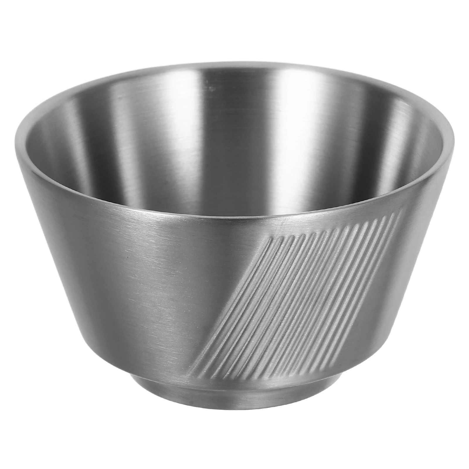 

Stainless Steel Bowl Double Layer Soup Dessert Bowl Korean Style Ice Cream Bowls Salad Serving Cup Kitchen Supply 304 Wide