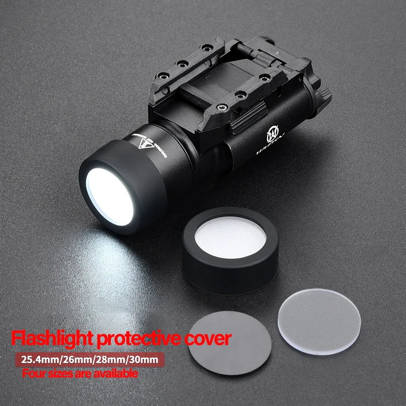 WADSN M300 M600 X300 X400V Custom Lens Protector Outdoor Tactical Hunting Flashlight Protector Has Three Effects to Choose From