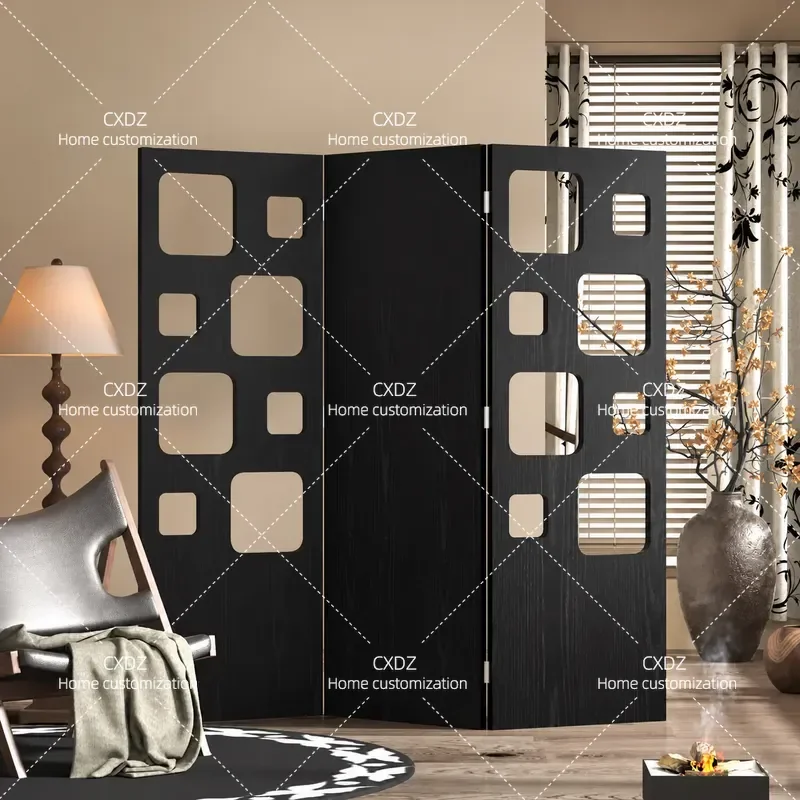 Modern Folding Room Divider Screen Portable Partition for Living Room Simple Light Luxury Mobile Baffle Home Decor Shelter