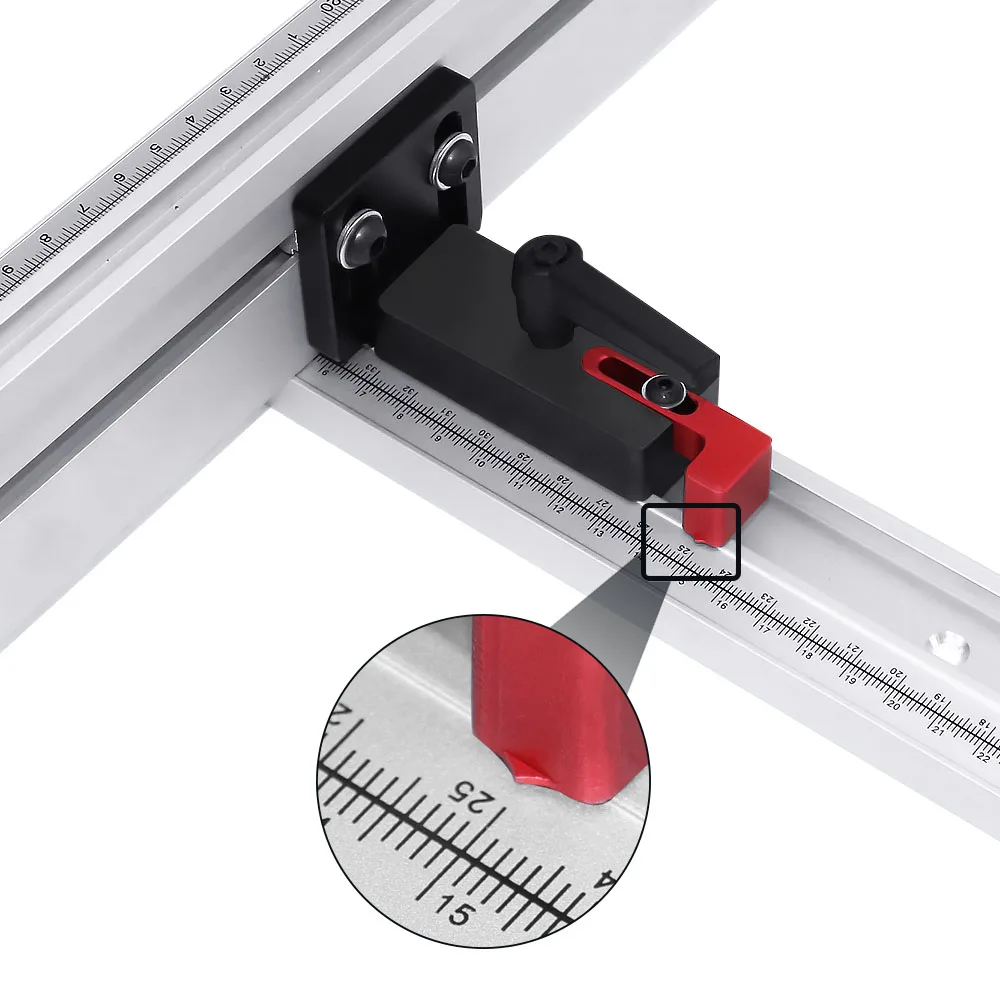 Aluminum Miter Track Stop,Workbench T-Slot T Track Flip Stop,Woodworking Chute Limiter,track Fence Sliding Connector and Stopper