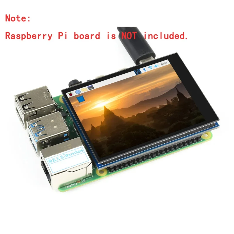 

2.8" Capacitive Touch Screen Expansion Board DPI LCD Display Module HAT For Raspberry Pi 0 Zero 2 W 3 Model B 3B 4 5 480*640