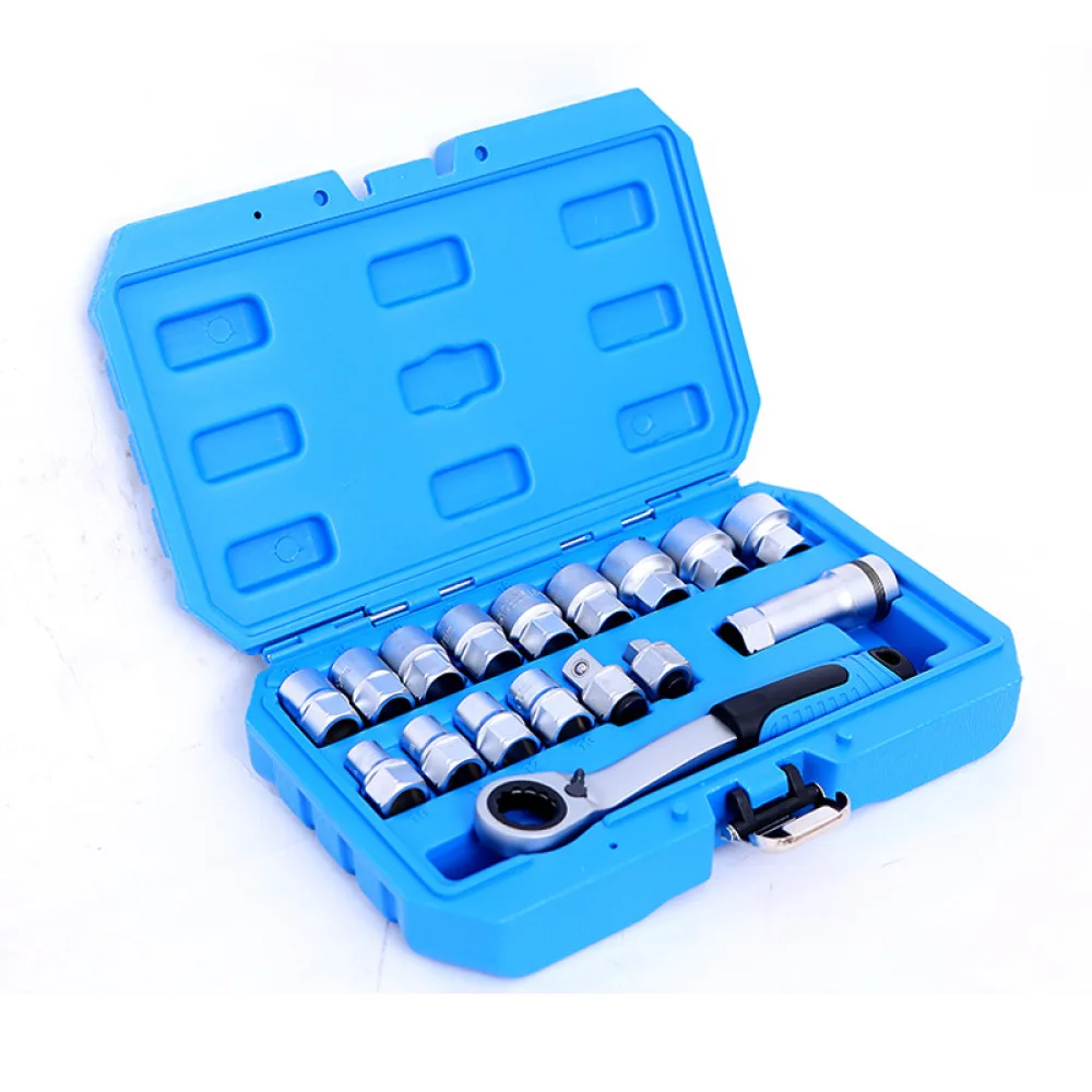 Universal Pass Through Socket Wrench Set Automotive Mechanical Tool Kit For Precise Car Repairing Maintenance Operations