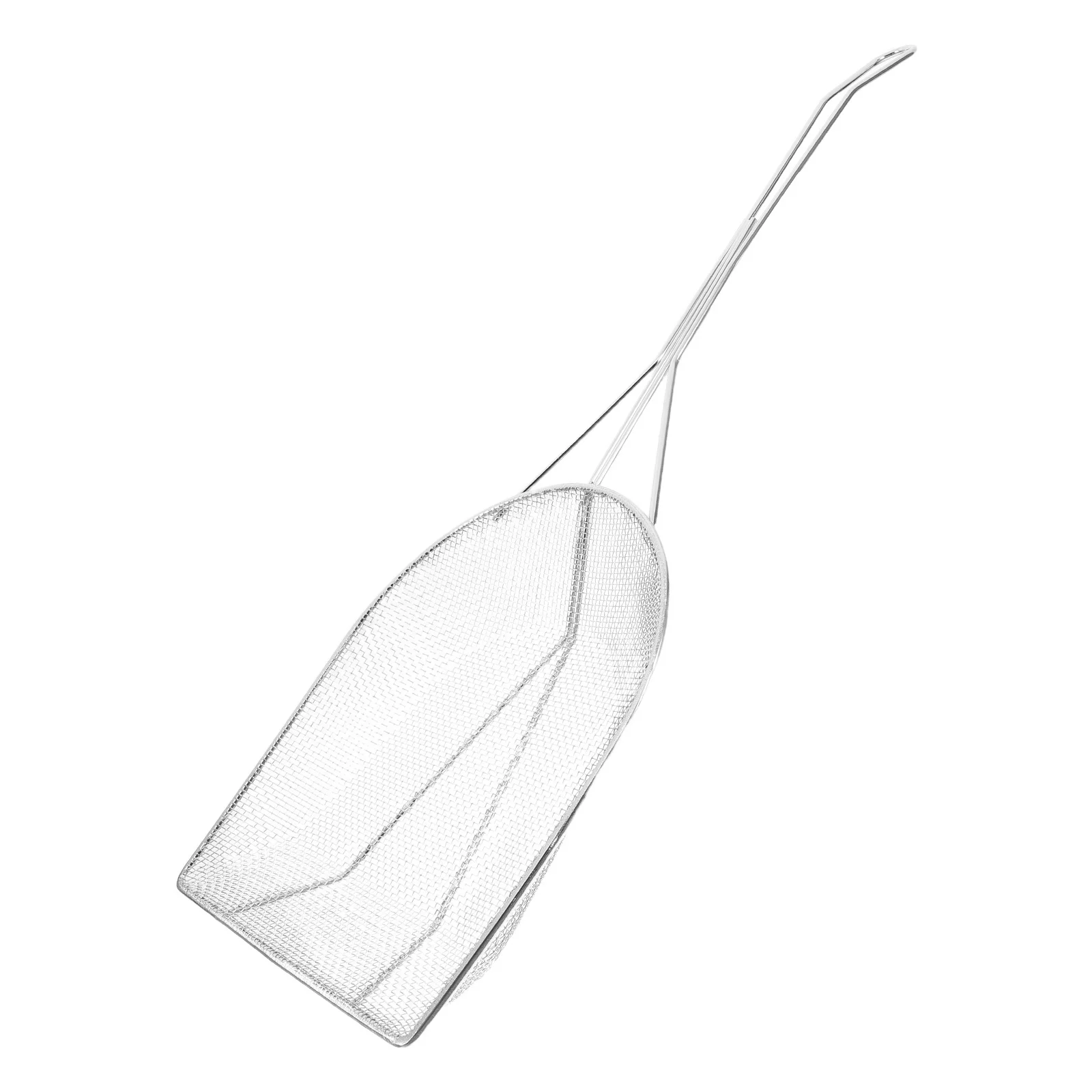 

Stainless Steel Oil Residue Colander Long Handle Mesh Skimmer 2Mm Hole Frying Skimmer Ladle Cooking Grease Strainer for Chicken