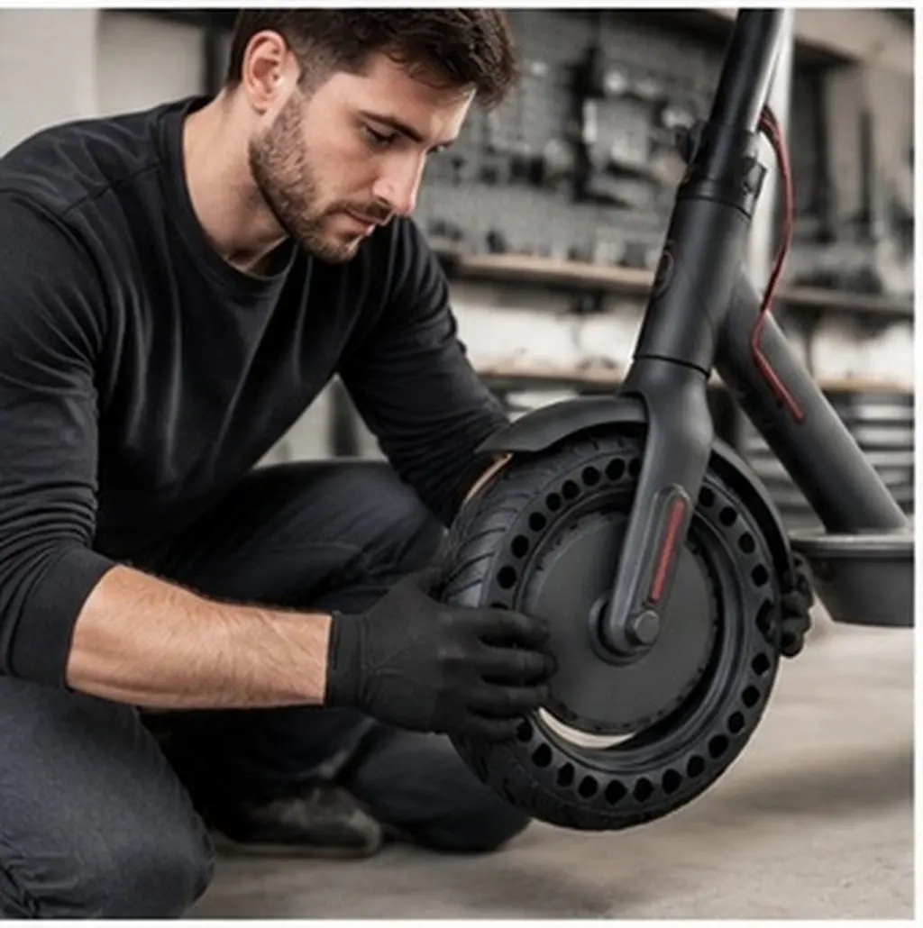 1Pcs Electric Scooter 8.5 Inch Honeycomb Tire Shock Absorbent Rubber Anti-Skid Anti-Explosion Replacement Tire for All