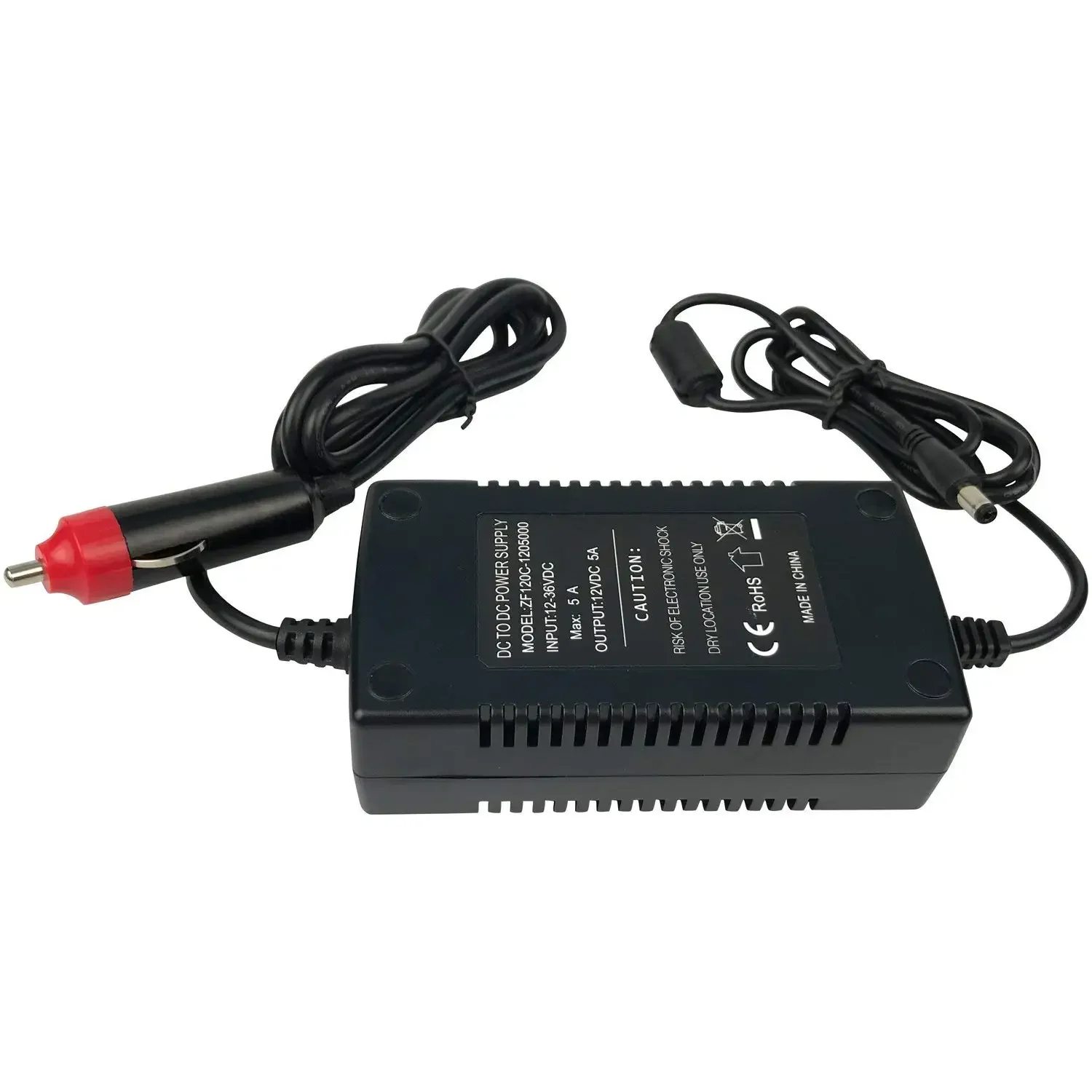 Cable adaptador de corriente Universal para encendedor de cigarrillos de DC12-36V, 12V CC, 5A, 2,1x5,5mm, para cámara de marcha atrás de visión trasera de vehículo RV