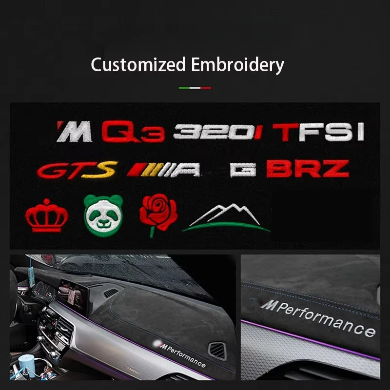 Dashboard Cover in Alcantara for Alfa Romeo Giulia Interior Kit 2016-2019 Shade Cushion Pad Car Accessories Modify Kits