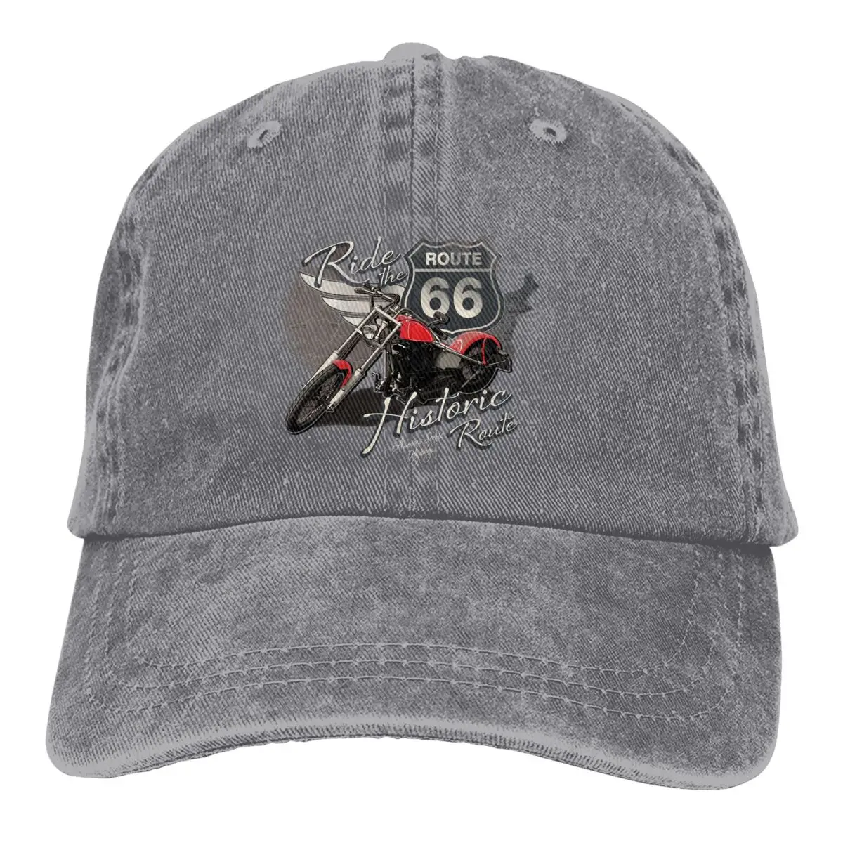 

Summer Cap Sun Visor Motorcycle Ride Historic Hip Hop Caps Route 66 Cowboy Hat Peaked Trucker Dad Hats