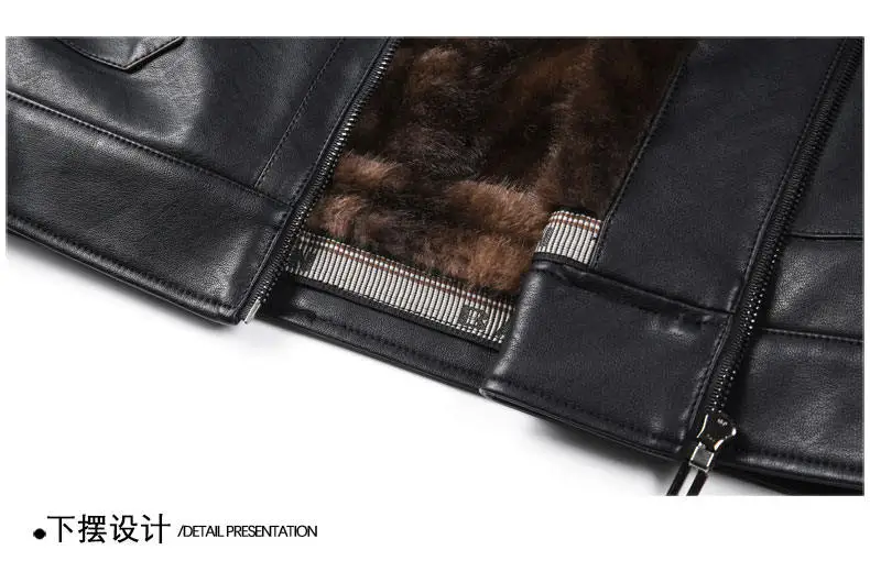 Hohe Qualität männer Casual Faux Leder Ente Unten Jacken Winter Streetwear Warme Puffer Mäntel Verdicken Pelz Kragen Tops Unten Parkas – Detail 20