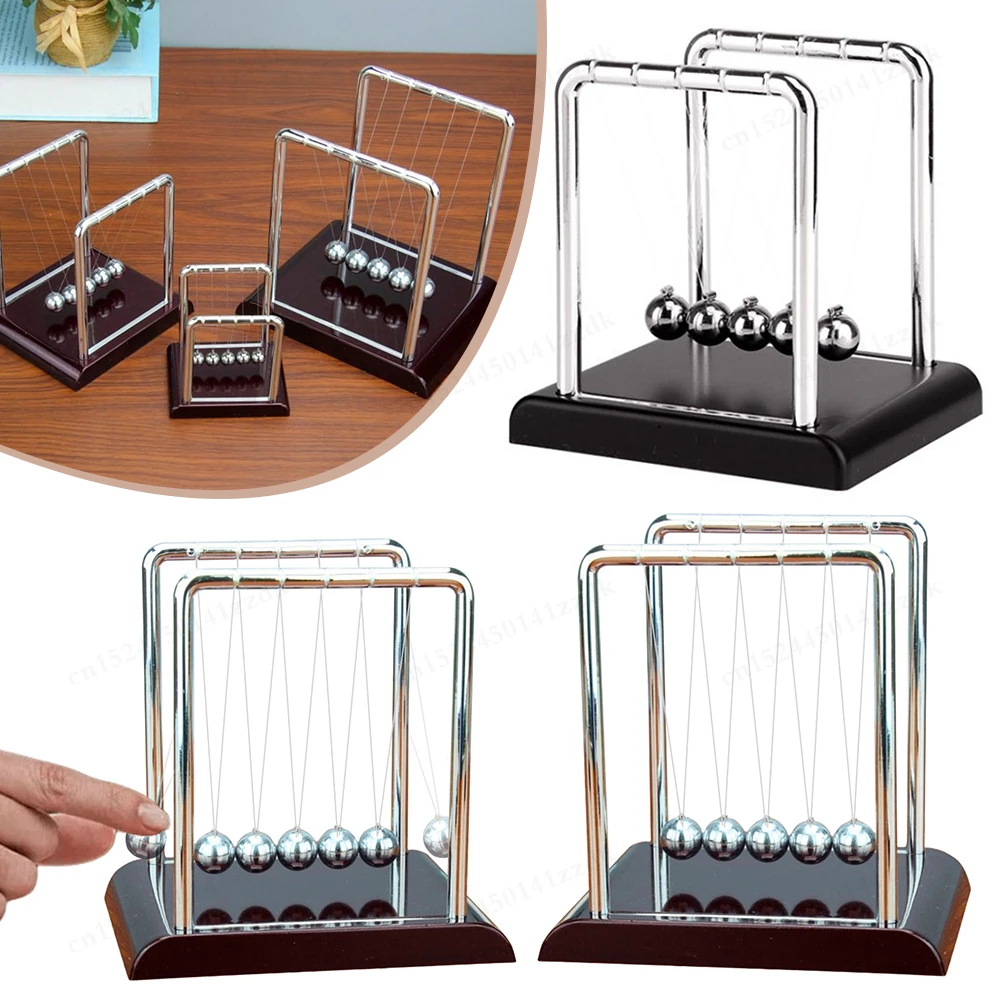 Newton Cradle Balance Steel Balls School Teaching Supplies Physics Science Pendulum Desk Toy Stress Relief Gifts Home Office Car