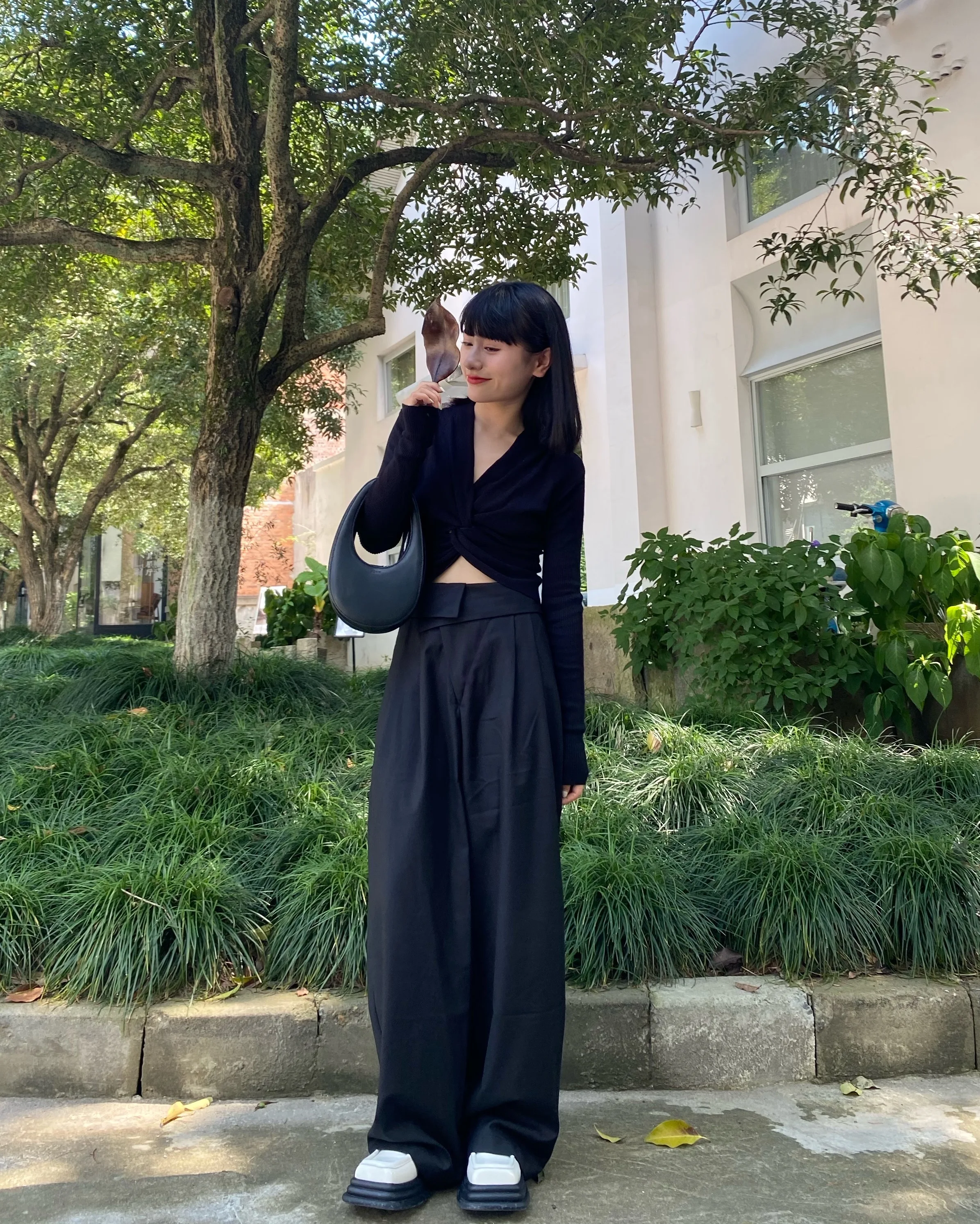 Loose Wide Leg Suit Pants for Women High Waist Bla Casual Floor Length Trousers Anti-Procrastination Faionable Workwear