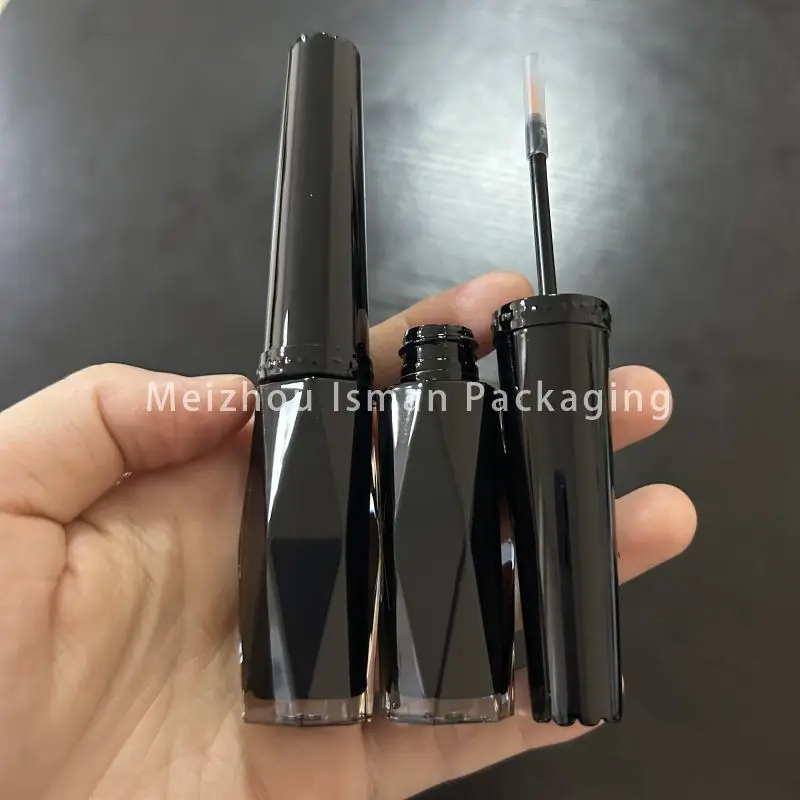 

50Pcs 3ml clear black diamond eyeliner container unique cosmetic makeup packaging eyelash bottle tube with wands brush