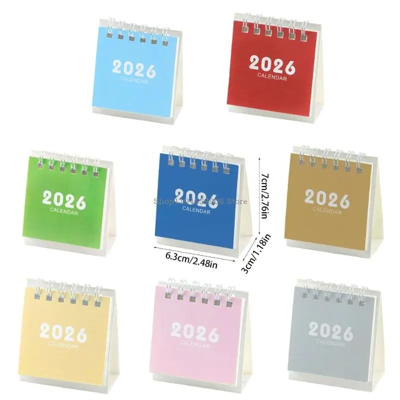 2026 Desk Calendar from Aug 2025 to Dec 2026 Twin-Coil Binding Monthly Calendar - Image 6