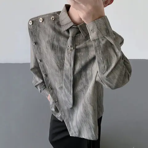 10 best sales asymmetriska herrskjortor - №9