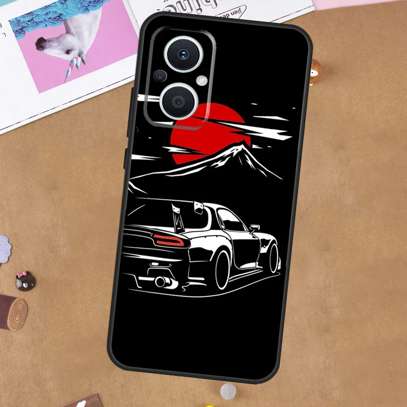 RX7 JDM Legends Cars Case For OPPO Reno 8T 4Z 5Z 11F 8 10 11 Pro 5 6 7 Lite OPPO Find X6 Pro X2 X3 X5 Lite Cover