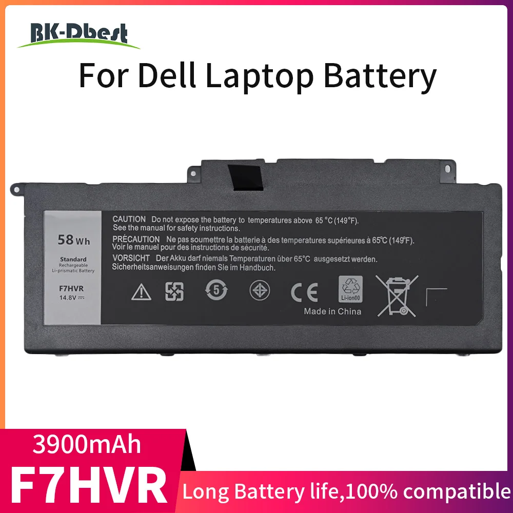 BK-Dbest F7HVR Laptop Battery 14.8V 58WH For Dell Inspiron 15 7537 17 7737 High Quality