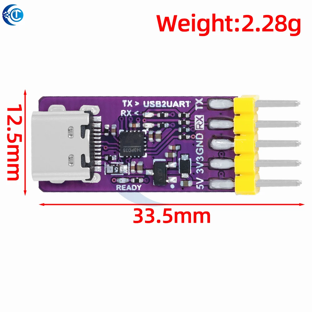 USB To Serial Port Module 6Mbps 5V/3.3V TTL CH343P Debugging Burning And Downloading Type-C Switch Instead CH340