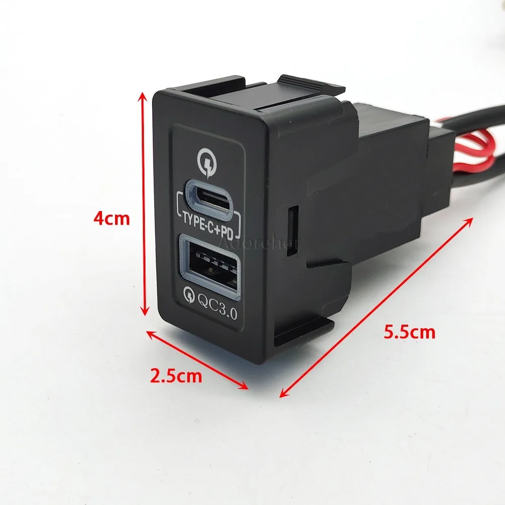For Suzuki Swift SX4 for Vitara Car Quick Charger TYPE-C PD QC3.0 USB Interface Socket Charging Outlet Power Adapter Accessories view 2