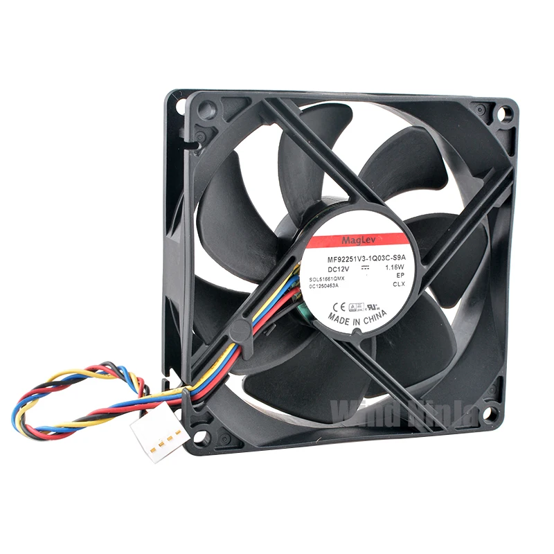 MF92251V3-1Q03C-S9A 9.2cm 92mm 92x92x25mm DC12V 1.16W 2600rpm 4-pin Quiet cooling fan for chassis CPU