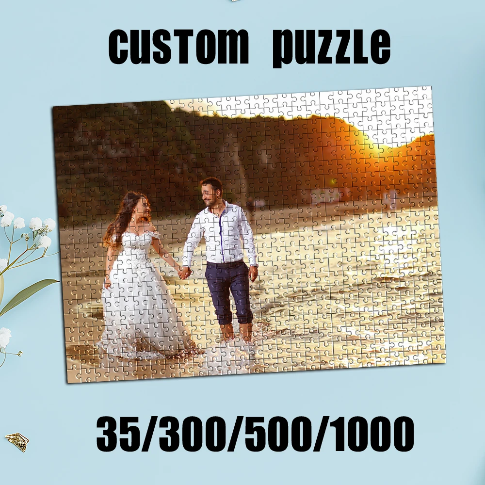 35/300/500/1000pcs Personalized Custom Photo Puzzle wedding photos Personalized Puzzle Memento For Special Occasions Room