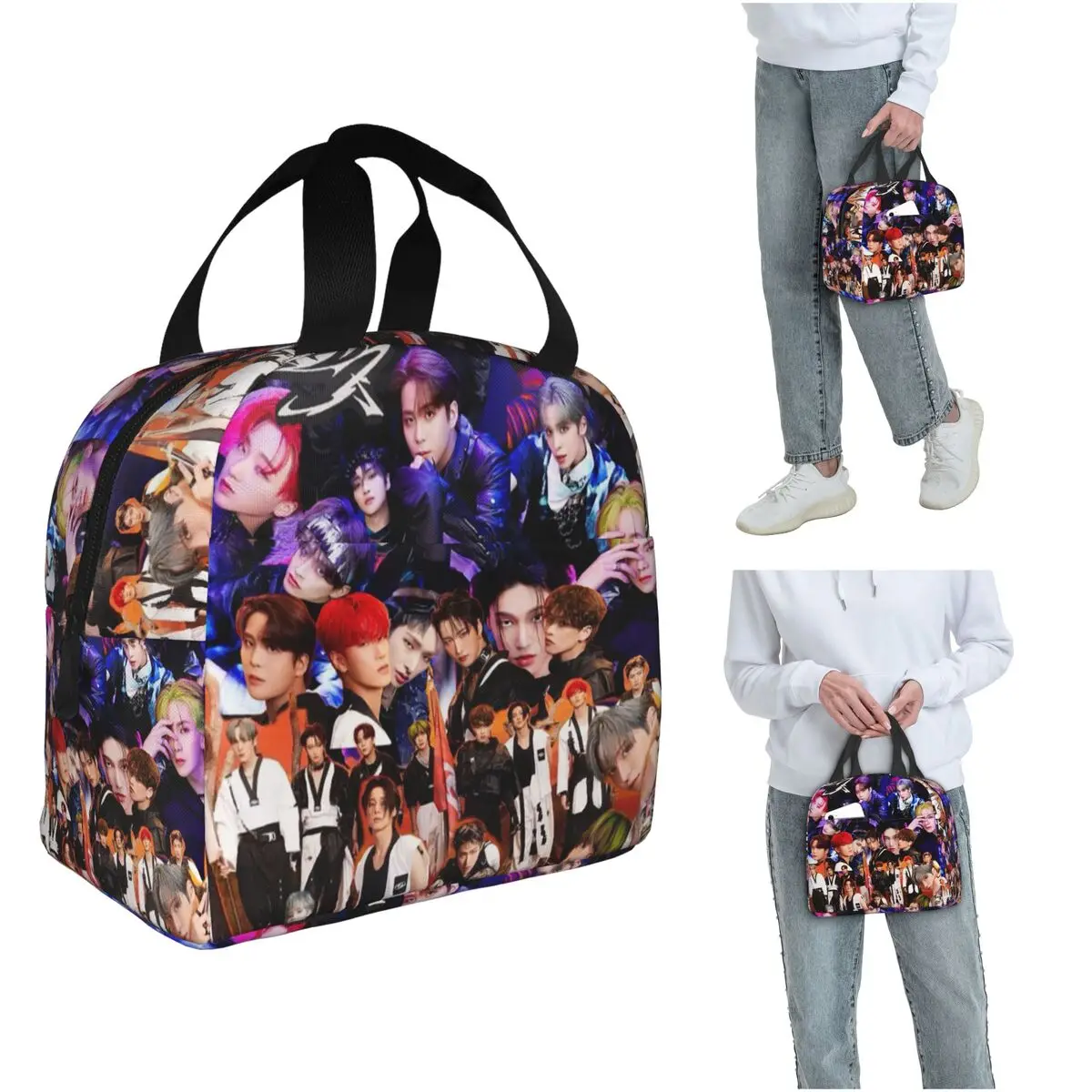 

Kpop Star Singer Idol ATEEZ ATINY изолированная сумка для обеда для женщин офисный холодильник термобокс для еды сумка ланч-боксы контейнер