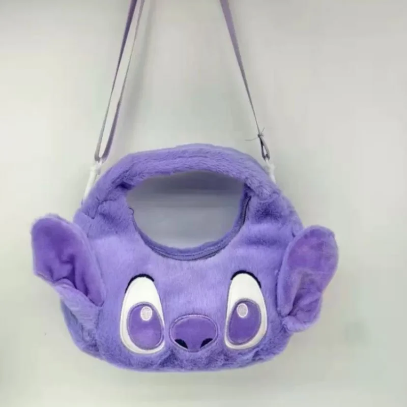 กระเป๋าสะพายข้างลายดิสนีย์สติทช์ ขนาด 21 ซม. แบบถือได้ สายสะพายไหล่ปรับได้ เนื้อผ้านุ่ม เหมาะสำหรับฤดูหนาว ของขวัญคริสต์มาสสำหรับเพื่อน