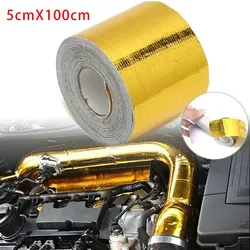 Thermal Exhaust Tape Heat Shield Wrap Tape Air Intake Fiberglass Heat Insulation Reflective Waterproof GMJJ3946