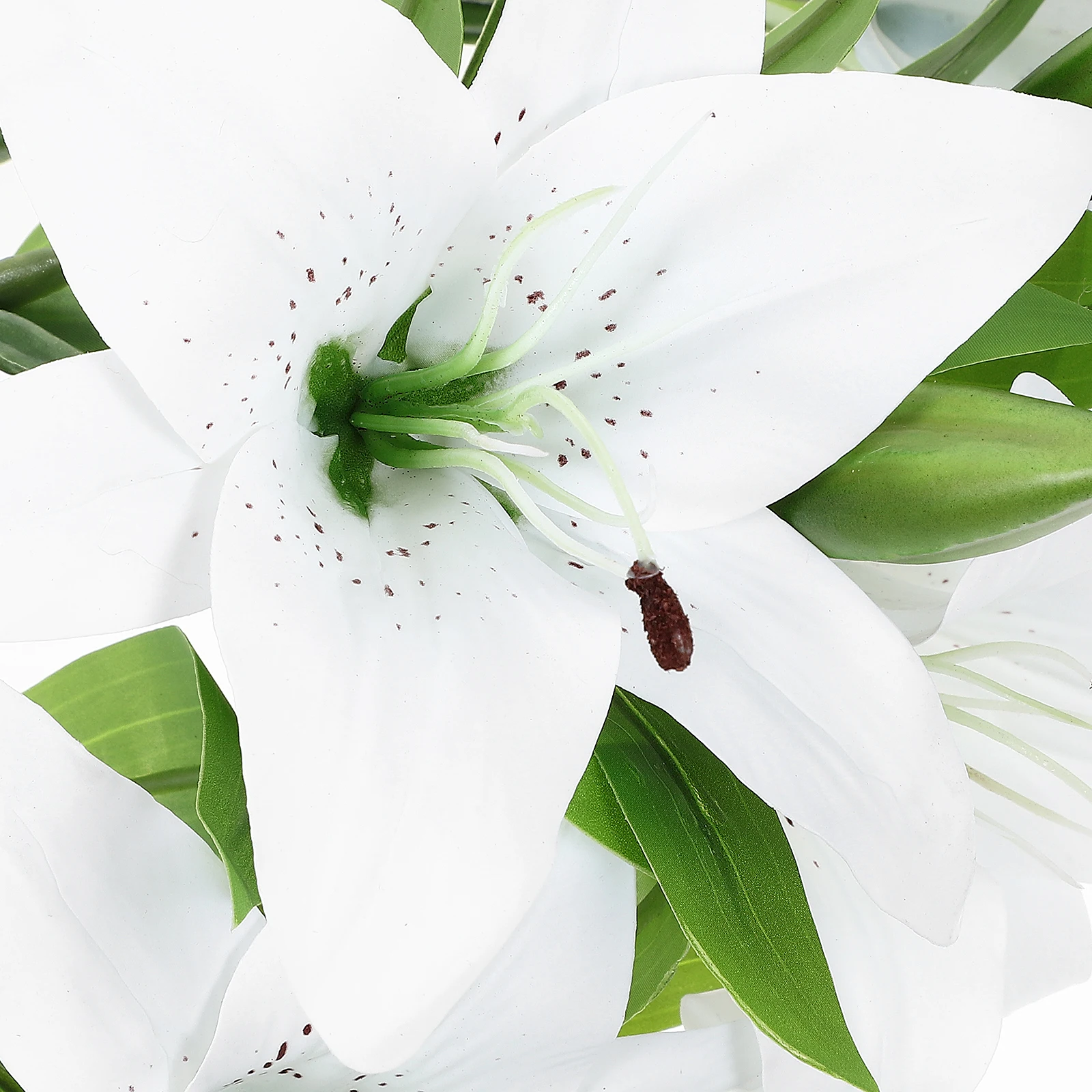 

4 Pcs Ceramics Artificial Lily Mother Bouquet Pvc Faux Flowers for Wedding Decoration
