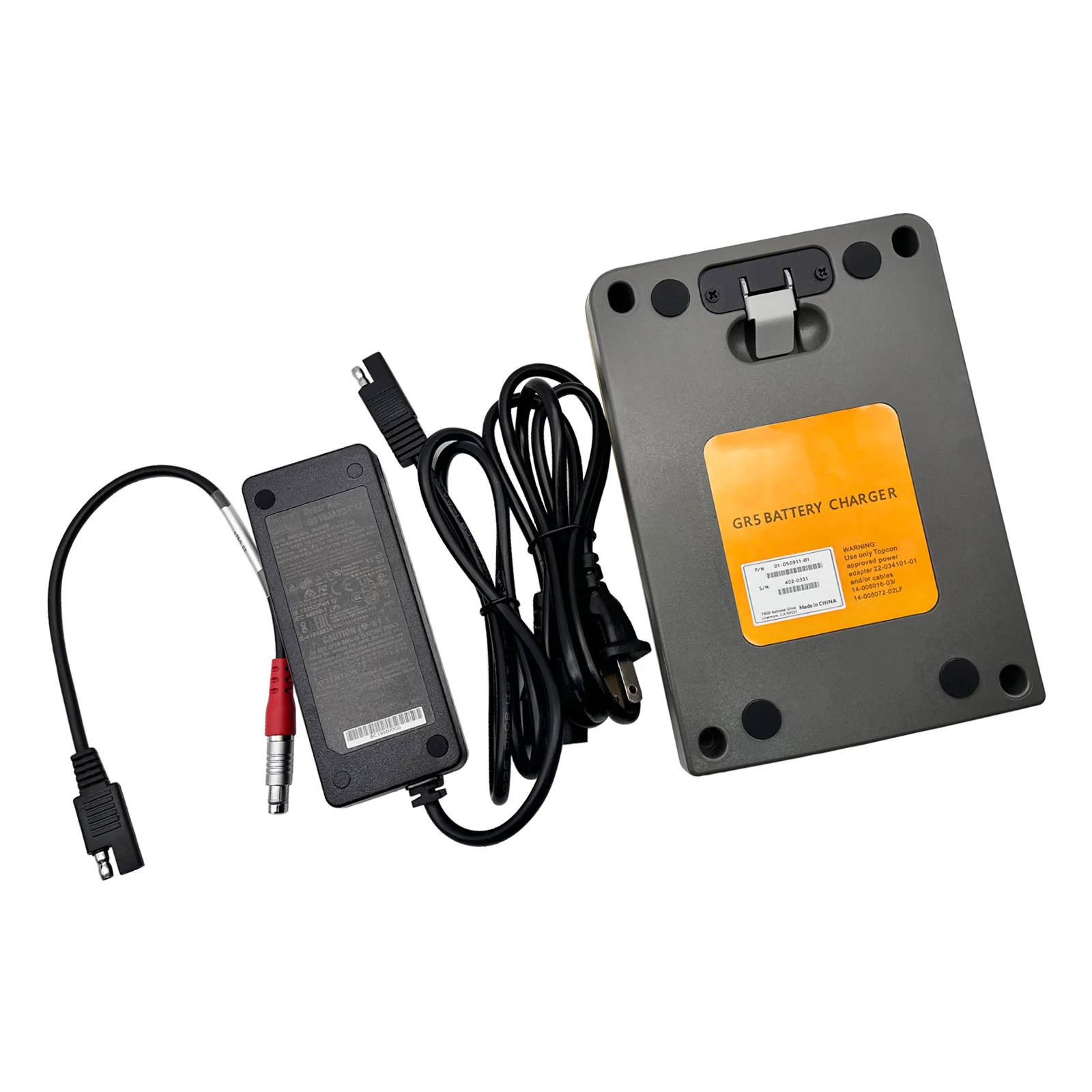 شاحن بطارية GPS GR3 GR5 بفتحة مزدوجة لكابل الطاقة TOPCON + A00302 ومحول الطاقة Hiper DC 12V