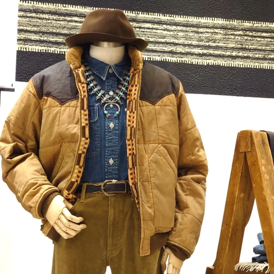 

Western 1960s Mountaineering and Adventure Stitching Cowhide Oil Wax Outdoor Jacket